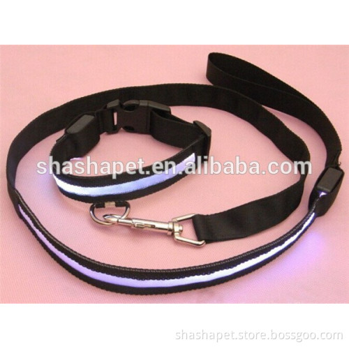 Nylon dog collars wholesale LED Dog Collar and led dog Leash Value Combo